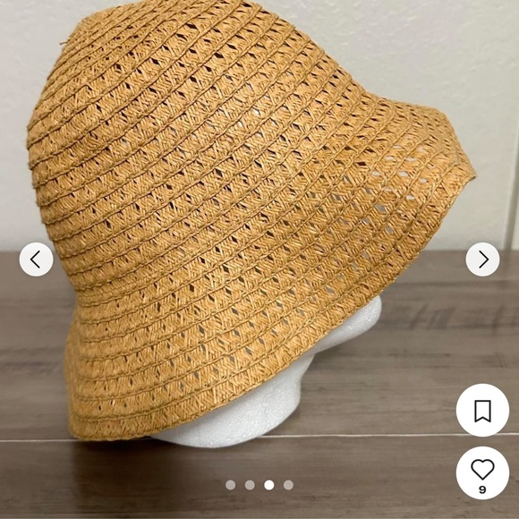 NWT OLD NAVY STRAW BUCKET Hat Color Totally Natural - Picture 4 of 6